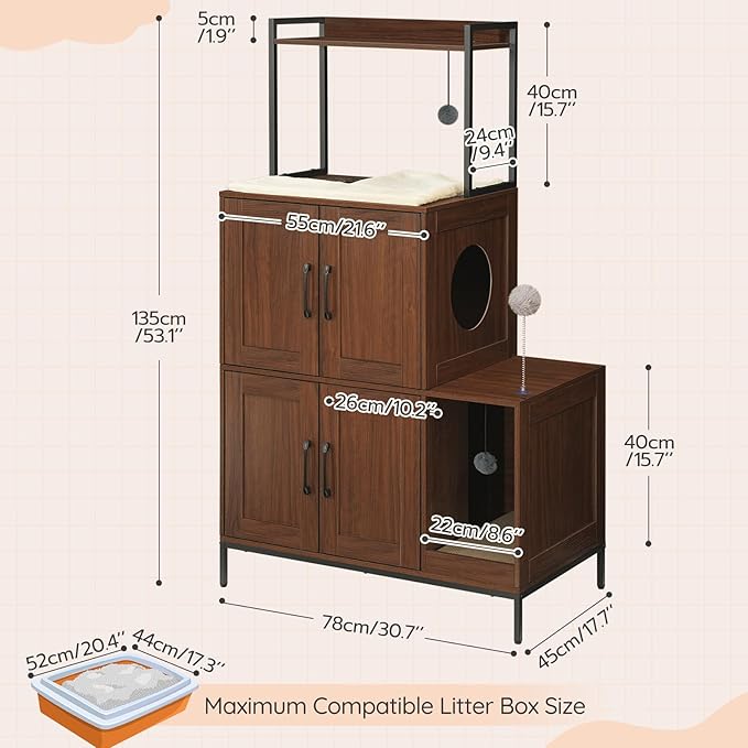 HOOBRO Litter Box Enclosure, Litter Box Furniture - Image 5