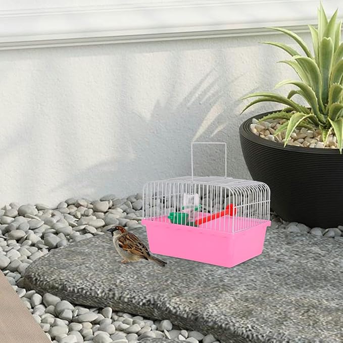Portable Bird Travel Cage for Small Birds Parrots Lovebirds - Image 3