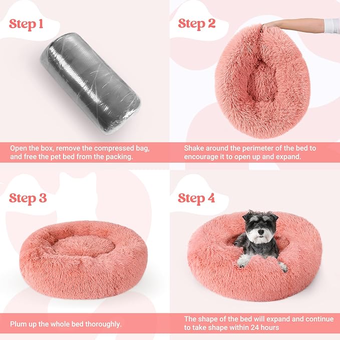 rabbitgoo Calming Dog Bed for Small Medium, 27 inches Pet Bed Machine Washable - Image 9