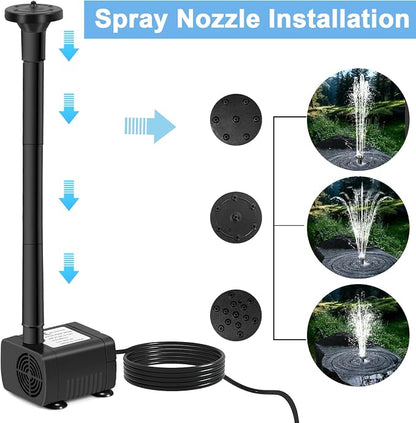 Solar Fountain Pump 12W Solar Water Fountain - Image 3