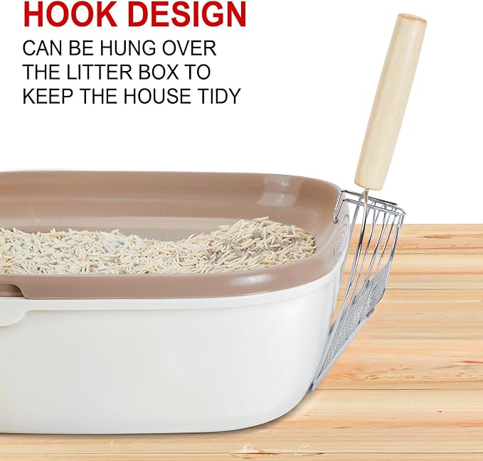Ownpets Iron Metal Cat Litter Scoop, Heavy Duty Kitty Litter Scooper & Speed - Image 5