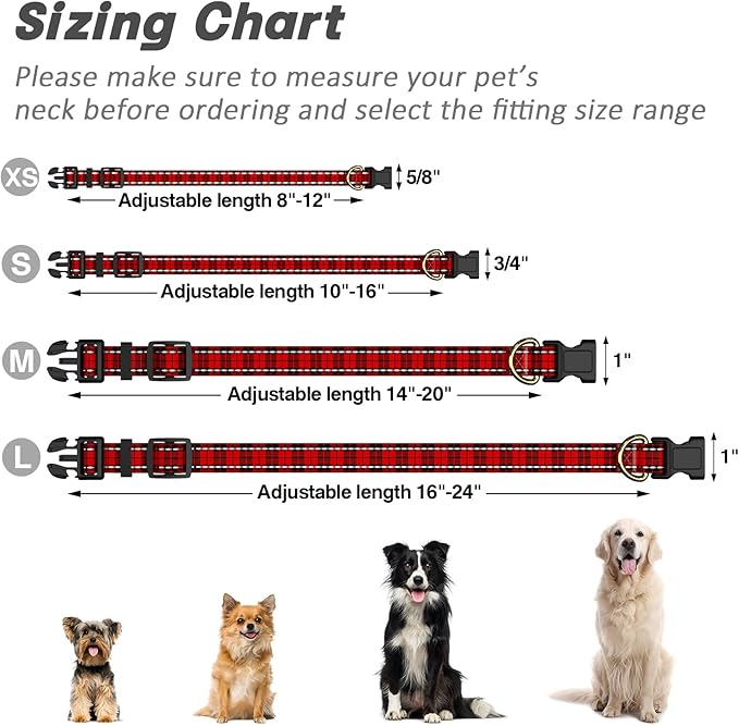 Reflective Dog Collar for Medium Dogs, Cute Boho Adjustable Heavy-Duty Nylon - Image 7
