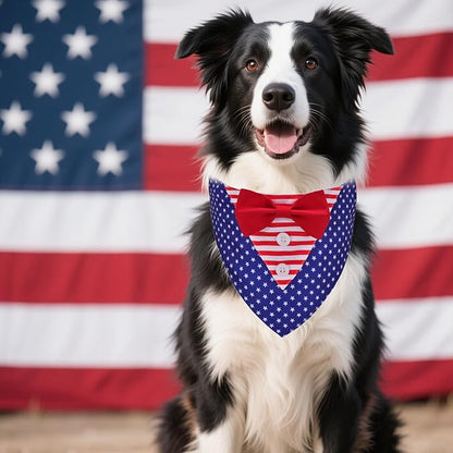 ADOGGYGO American Flag Dog Tuxedo Bandana - Image 3