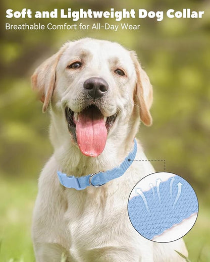 Dynmeow Soft and Breathable Cotton Dog Collar, Durable Adjustable Heavy-Duty - Image 6