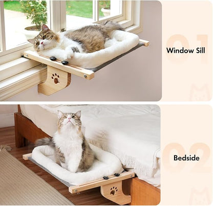 AMOSIJOY Cat Sill Window Perch Sturdy Hammock Window Seat - Image 7
