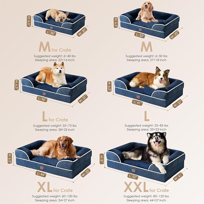 EHEYCIGA Orthopedic Dog Beds for Extra Large Dogs, Waterproof Memory Foam XL - Image 5