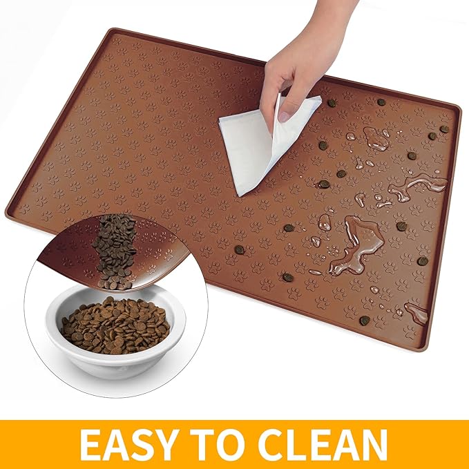 Ptlom Dog Food Mat Anti-Slip Bowl Mats - Image 6