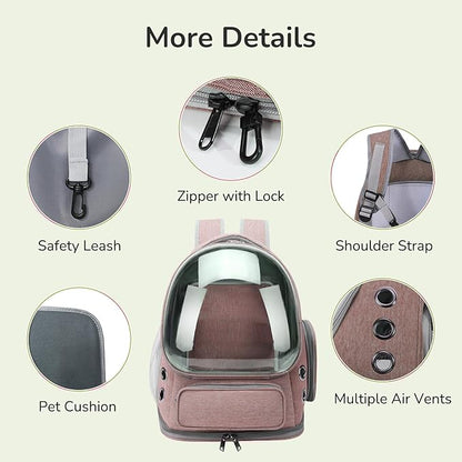 Cat Backpack Carrier for Large Cats, Expandable Cat Bubble Backpack, Dog - Image 6