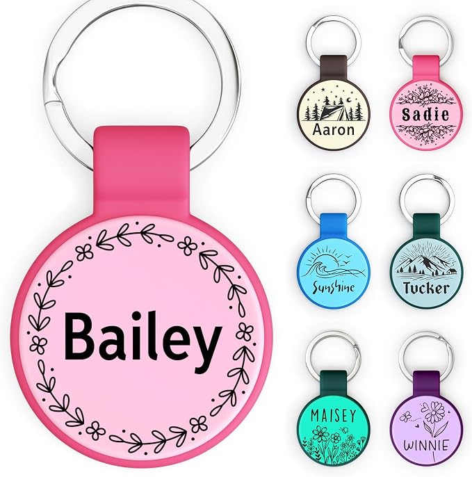 Silent Silicone Dog Tags, Custom Engraved Pet ID Tags by Brayhoo