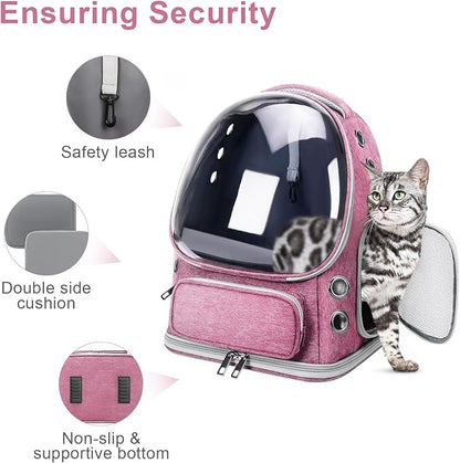 Cat Backpack Carrier, Breathable Cat Bubble Backpack Large Space Cat Carrier - Image 6