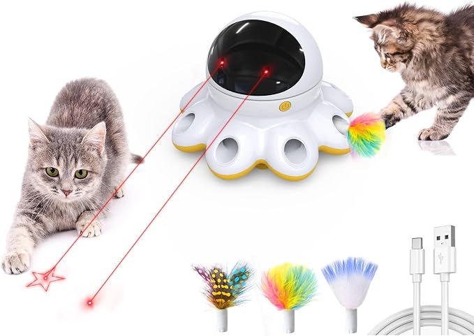 ORSDA Cat Laser Toy, 2-in-1 Interactive Automatic Motion Activated Moving 8 by ORSDA