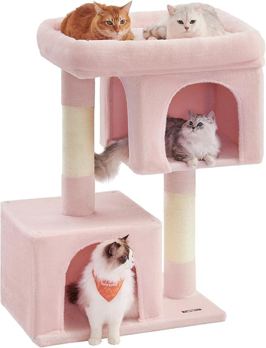 Feandrea Cat Tree, 40.6-Inch Cat Tower, Plush Condo by FeandreabySONGMICSHOME