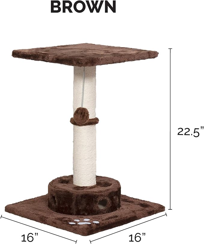 Furhaven 22.5" Tall Cat Tree for Indoor Cats, Ft. Sisal Scratching Post - Image 2