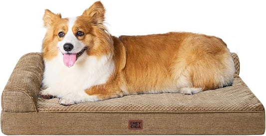 EHEYCIGA Large Dog Bed Memory Foam by EHEYCIGA