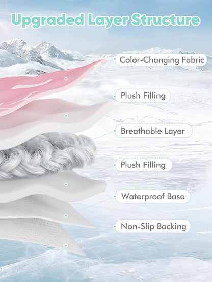 Rywell Dog Cooling Mat 2.0, Soft Blush Pink, Long-Lasting Cool - Image 4