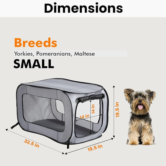 Beatrice Home Fashions Portable, Collapsible, Pop Up Kennel Travel Cat and Dog - Image 2