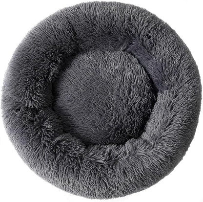 Donut Dog Bed Cat Bed Fluffy Calming Pet Bed Dog Round Bed Cat Round Bed Warm by Fhodigogo
