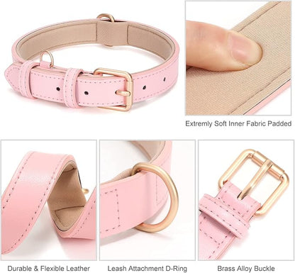 WHIPPY Airtag Leather Dog Collar GPS Tracker Air Tag Puppy Collar Adjustable - Image 4