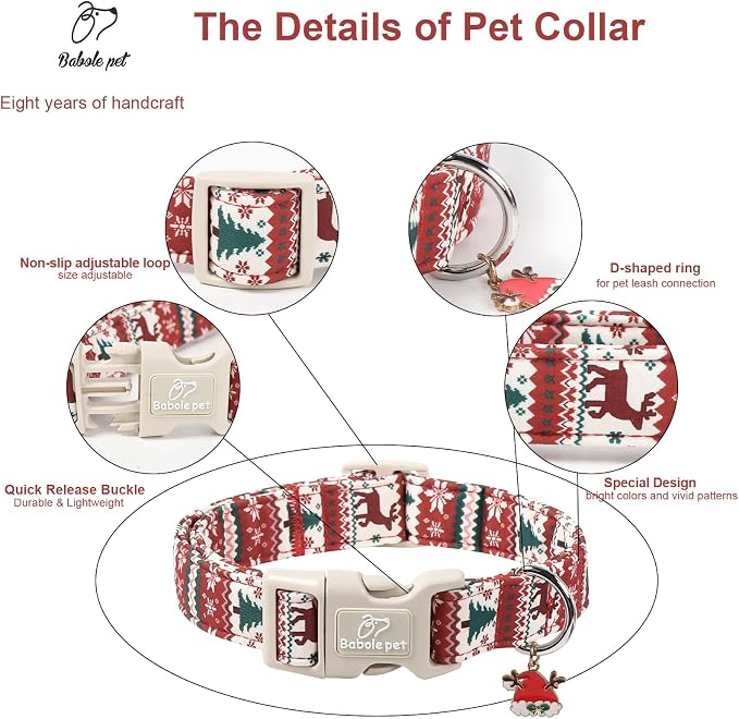 Christmas Dog Collar for Large Dogs - Image 4