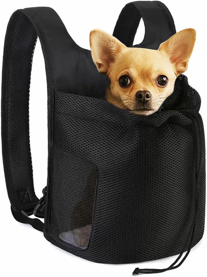 Dog Front Carrier Backpack, Ventilated Mesh Puppy Back Pack by NALIYOUHU