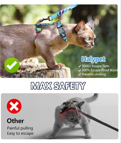 Halypet Cat Harness and Leash Set, Escape Proof Cat Harness, Safe Kitten Harness - Image 4