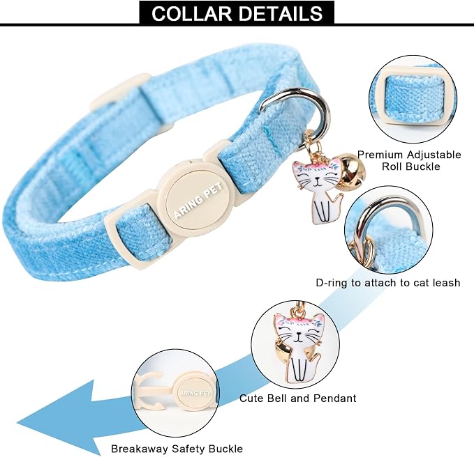 ARING PET 2 Pack Cat Collar-Cute Cotton Cat Collar - Image 3