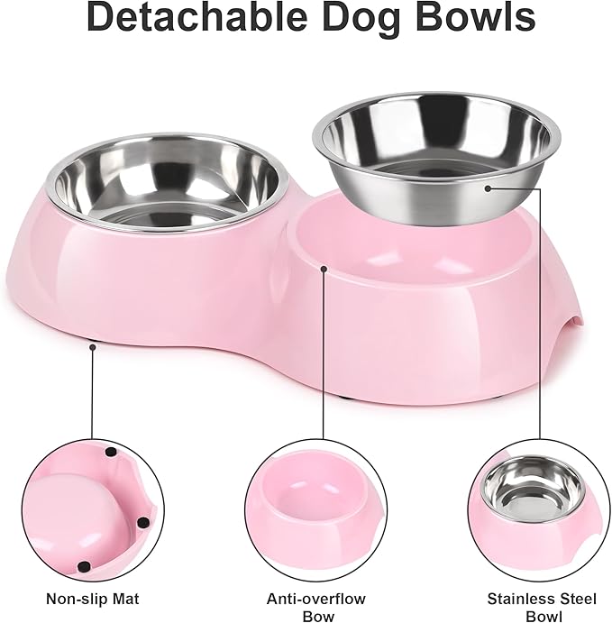 Stainless Steel Dog Bowls Set – Dual Non-Slip Pet Dishes - Image 5