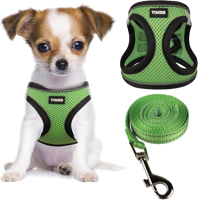 YIMEIS Dog Harness and Leash Set, No Pull Soft Mesh Pet Harness, Reflective by YIMEIS