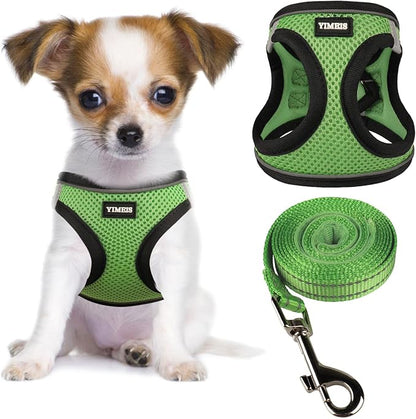 YIMEIS Dog Harness and Leash Set, No Pull Soft Mesh Pet Harness, Reflective by YIMEIS
