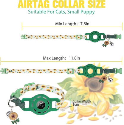 BINGPET AirTag Cat Collar with Bells, Upgraded Safety Elastic Cat Collar with - Image 5