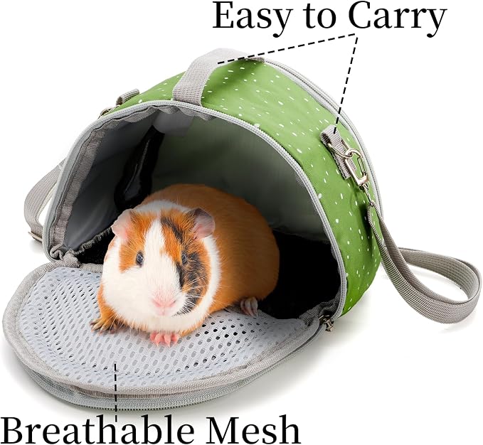 Coloch Hamster Carrier Bag, Small Pet Outgoing Travel Pouch Breathable Guinea - Image 3