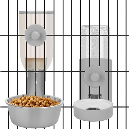 Yummy Sam Hanging Cage Automatic Small Pet Food Bowl Water Bottle Dispenser by YummySam