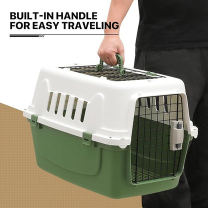 MoNiBloom 22-Inch Dog Crate Plastic 2-Door Top Loading Cat Carrier, Hard-Sided - Image 10