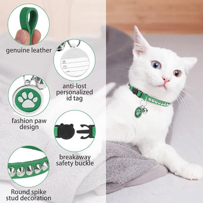 Leather Personalized Breakaway Cat Collar - Image 4
