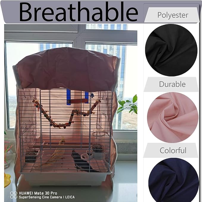 QBLEEV Birdcage Cover, Parrot Cage Night Cover Shade, Pet Universal Blackout - Image 2