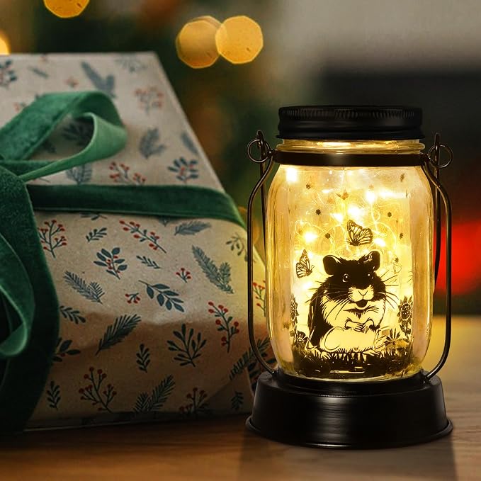 kyoryuger Hamster Gifts for Women/Men Hamster Solar Lanterns Mom Birthday - Image 5
