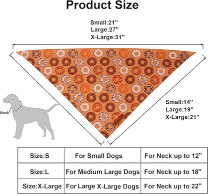 ADOGGYGO Dog Bandanas Boy Girl, Reversible Football Donuts Pet Scarf, Premium - Image 4