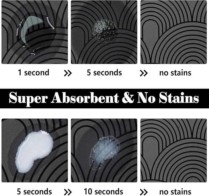 Dog Food Mats for Floors Absorbent, Pet Cat Food Mat - Image 2