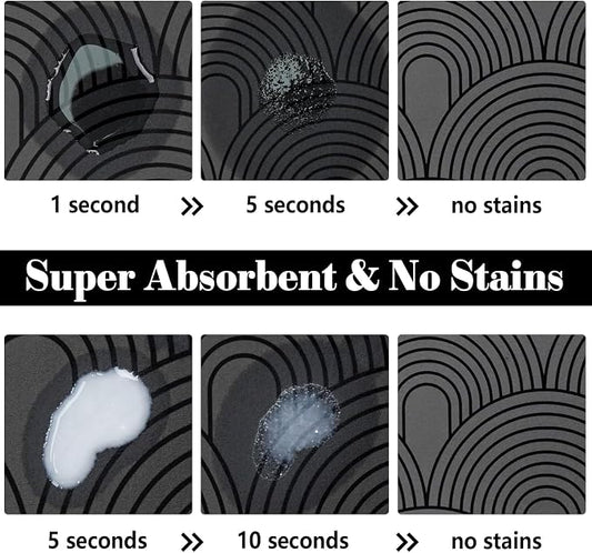 Dog Food Mats for Floors Absorbent, Pet Cat Food Mat - Image 2