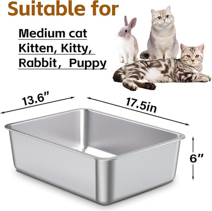 Stainless Steel Litter Box, Metal Litter Box, Cat Litter Box - Image 4