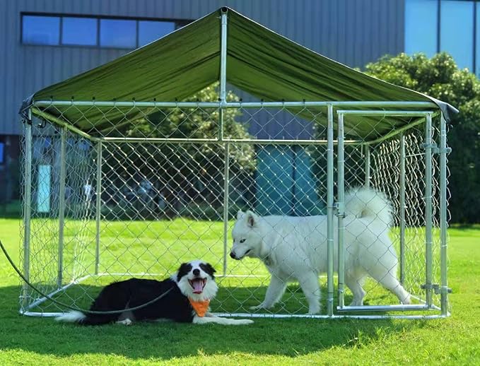 Outdoor Dog Enclosure Heavy Duty Dog Kennel House Mesh Dog Big Cage Pet Kennel - Image 6