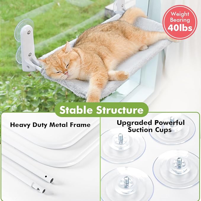 Cordless & Foldable Cat Window Perch - Image 3