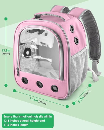 Guinea Pig Carrier Backpack, Portable Rabbit Travel Carring Bag - Image 2