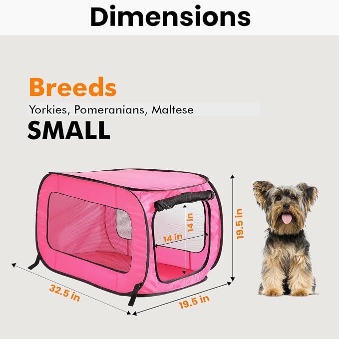 Beatrice Home Fashions Portable, Collapsible, Pop Up Kennel Travel Cat and Dog - Image 2
