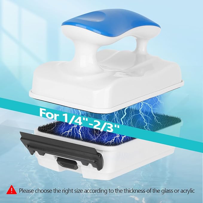 AQQA Aquarium Magnet Glass Cleaner, Dolphin Series-Fish Tank Algae Scraper - Image 2