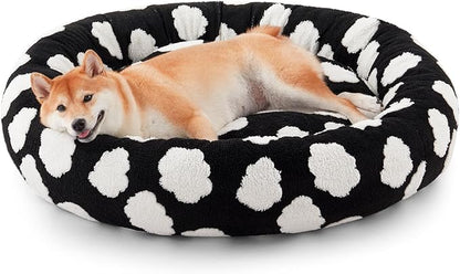 JOEJOY Donut Dog Bed Medium Size Dog, Cute Round Calming Pet Bed by JOEJOY