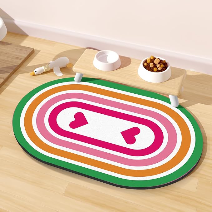 Large Pet Feeding Mat – 28''x17'' Absorbent Dog Mat by METEOROCK