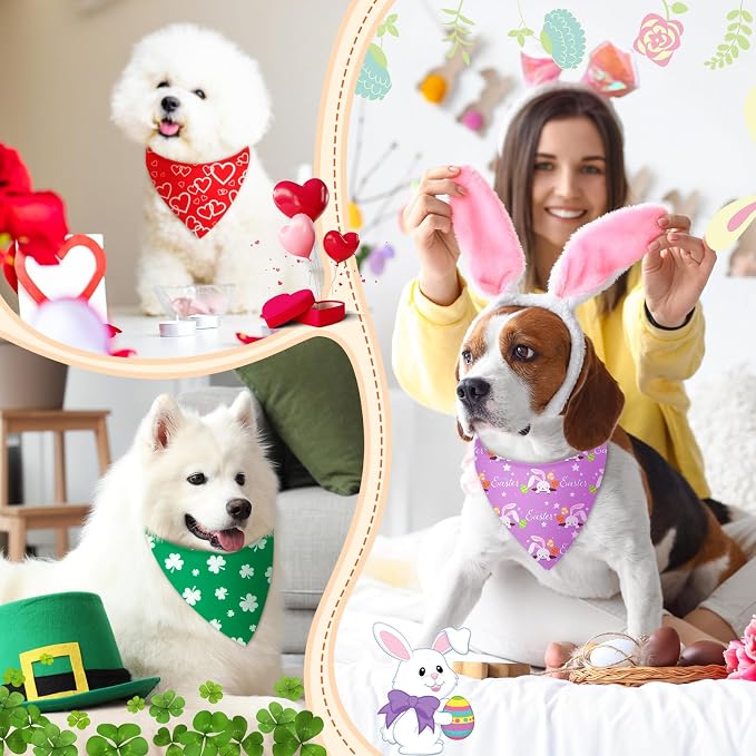 Weewooday 50 Pcs Holiday Dog Bandanas Bulk - Image 2