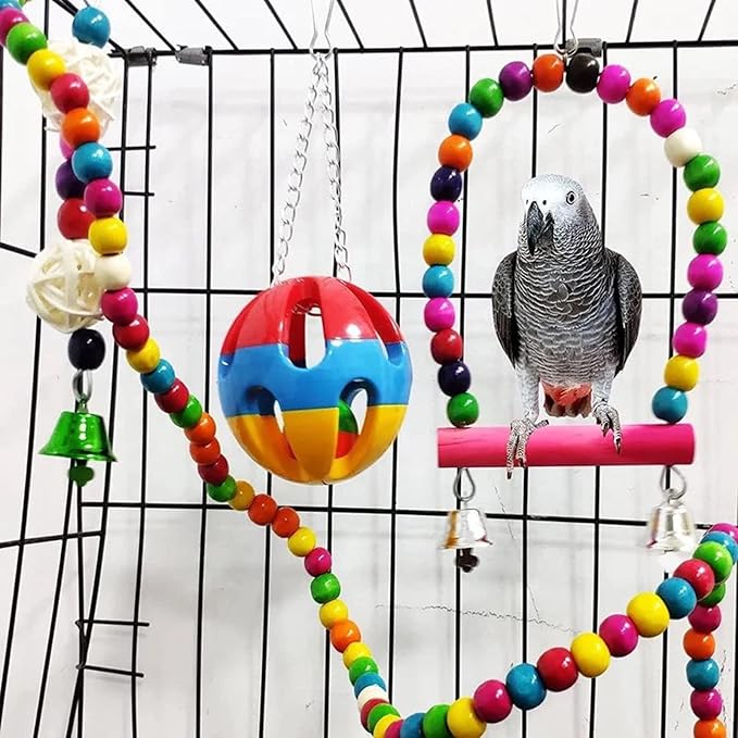Bird Swing Standing Chewing Training Hanging Toy Hammock Climbing Ladder - Image 5
