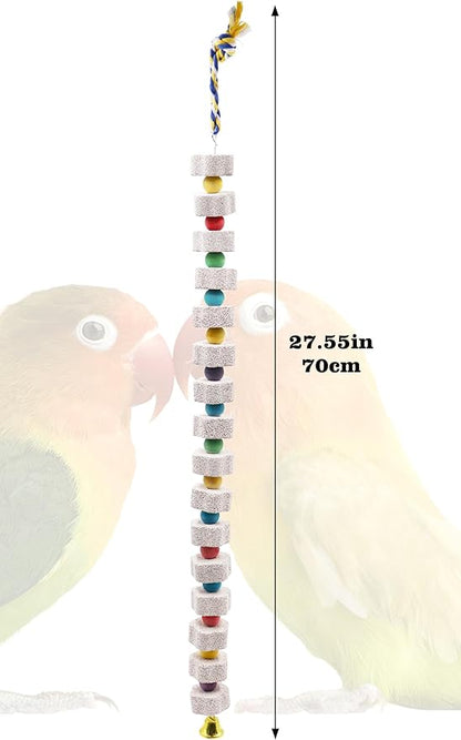2 Pack 27 Inches Extra Long Bird Chewing Toy, Parrot Beak Grinding Calcium Stone - Image 6